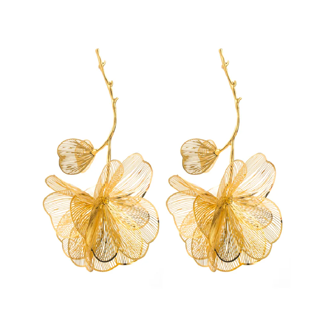 Golden Lotus Earring